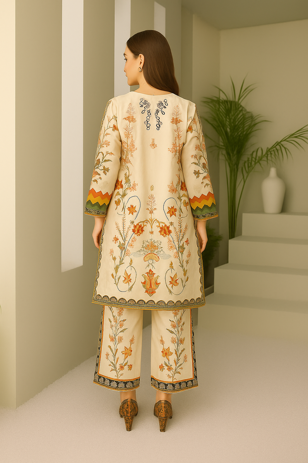 Floral Printed two piece suit for womens