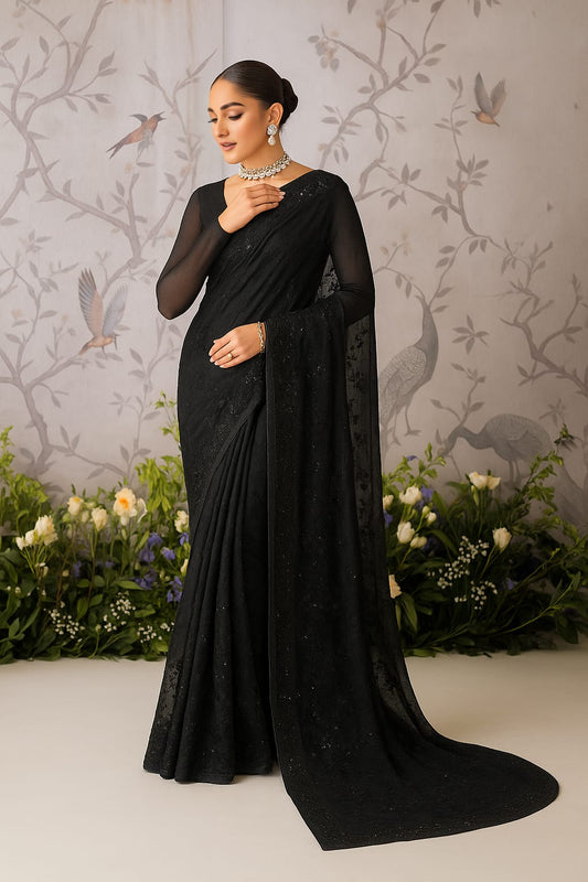 The Black Onyx Saree