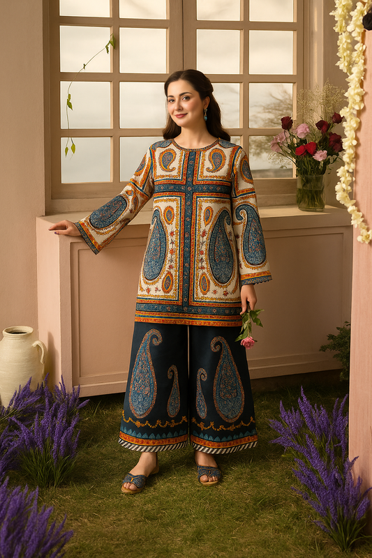 Printed Two-Piece Suit for women