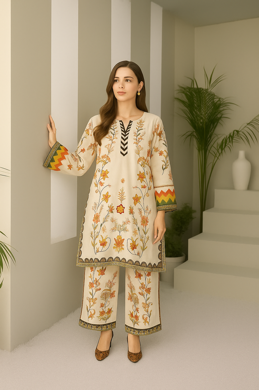 Floral Printed two piece suit for womens